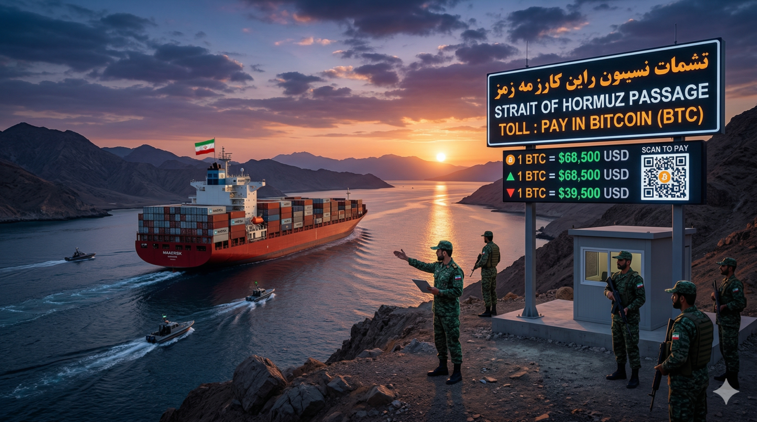 Strait of Hormuz: Iran to Mandate Bitcoin for Shipping Tolls, FT Reports