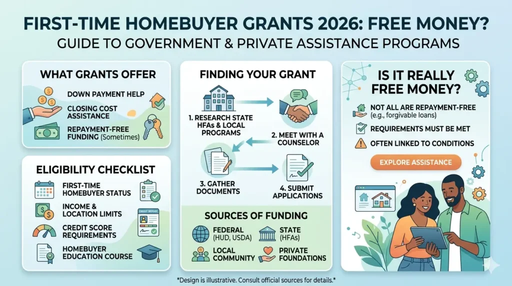 First-Time Homebuyer Grants 2026 Free Money