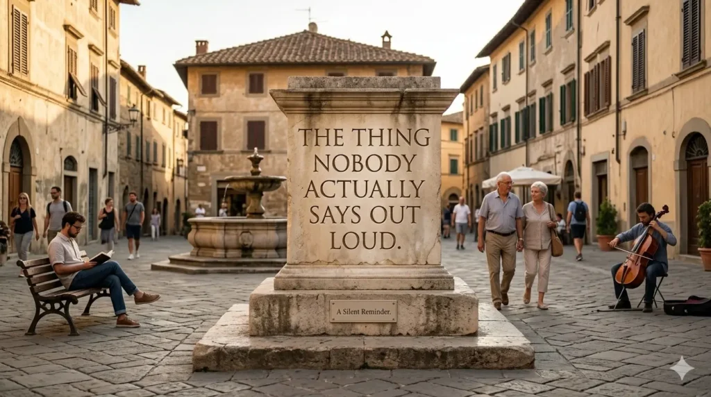 THE THING NOBODY ACTUALLY SAYS OUT LOUD