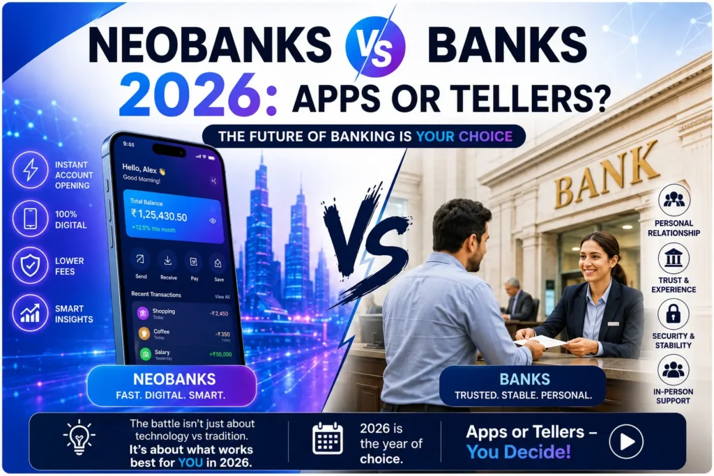 Neobanks vs Banks 2026 Apps or Tellers